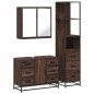 vidaXL Set Mobili da Bagno 3 pz Rovere Marrone in Legno Multistrato vidaXL Set Mobili da Bagno 3 pz Rovere Marrone in Legno Multistrato