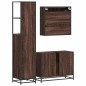 vidaXL Set Mobili da Bagno 3 pz Rovere Marrone in Legno Multistrato vidaXL Set Mobili da Bagno 3 pz Rovere Marrone in Legno Multistrato
