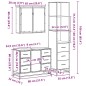 vidaXL Set Mobili da Bagno 3 pz Rovere Marrone in Legno Multistrato vidaXL Set Mobili da Bagno 3 pz Rovere Marrone in Legno Multistrato