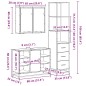 vidaXL Set Mobili da Bagno 3 pz Rovere Fumo in Legno Multistrato vidaXL Set Mobili da Bagno 3 pz Rovere Fumo in Legno Multistrato