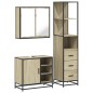vidaXL Set Mobili da Bagno 3 pz Rovere Sonoma in Legno Multistrato vidaXL Set Mobili da Bagno 3 pz Rovere Sonoma in Legno Multistrato