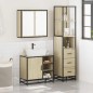 vidaXL Set Mobili da Bagno 3 pz Rovere Sonoma in Legno Multistrato vidaXL Set Mobili da Bagno 3 pz Rovere Sonoma in Legno Multistrato