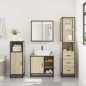 vidaXL Set Mobili da Bagno 3 pz Rovere Sonoma in Legno Multistrato vidaXL Set Mobili da Bagno 3 pz Rovere Sonoma in Legno Multistrato