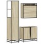 vidaXL Set Mobili da Bagno 3 pz Rovere Sonoma in Legno Multistrato vidaXL Set Mobili da Bagno 3 pz Rovere Sonoma in Legno Multistrato