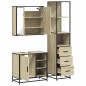 vidaXL Set Mobili da Bagno 3 pz Rovere Sonoma in Legno Multistrato vidaXL Set Mobili da Bagno 3 pz Rovere Sonoma in Legno Multistrato
