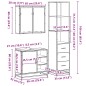 vidaXL Set Mobili da Bagno 3 pz Rovere Sonoma in Legno Multistrato vidaXL Set Mobili da Bagno 3 pz Rovere Sonoma in Legno Multistrato