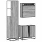 vidaXL Set Mobili da Bagno 3 pz Grigio Sonoma in Legno Multistrato vidaXL Set Mobili da Bagno 3 pz Grigio Sonoma in Legno Multistrato