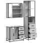 vidaXL Set Mobili da Bagno 3 pz Grigio Sonoma in Legno Multistrato vidaXL Set Mobili da Bagno 3 pz Grigio Sonoma in Legno Multistrato