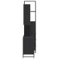 vidaXL Set Mobili da Bagno 3 pz Nero in Legno Multistrato vidaXL Set Mobili da Bagno 3 pz Nero in Legno Multistrato
