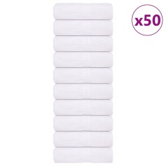 vidaXL Salviette 50 pz Bianche 15x21 cm 360 g/m² 100% Cotone