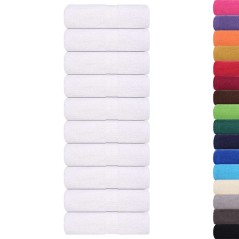 vidaXL Salviette 50 pz Bianche 15x21 cm 360 g/m² 100% Cotone