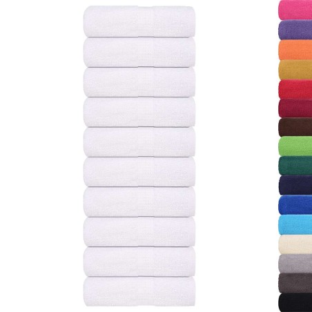 vidaXL Salviette 50 pz Bianche 15x21 cm 360 g/m² 100% Cotone