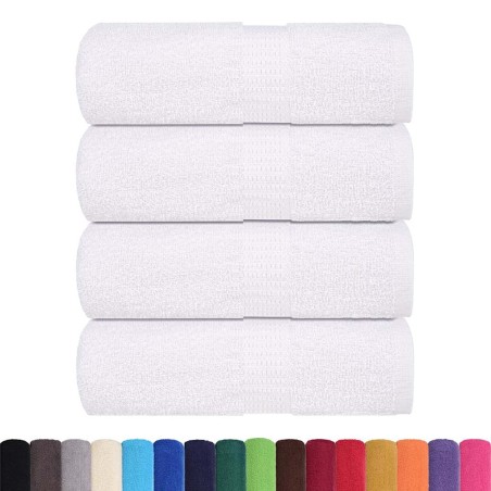 vidaXL Asciugamani per Sapone 4 pz Bianco 30x30cm 360 g/m² 100% Cotone