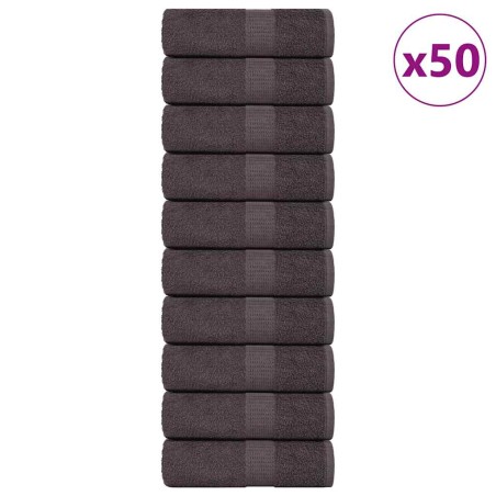 vidaXL Asciugamani Ospiti 50 pz Antracite 30x50cm 360 g/m² 100% Cotone