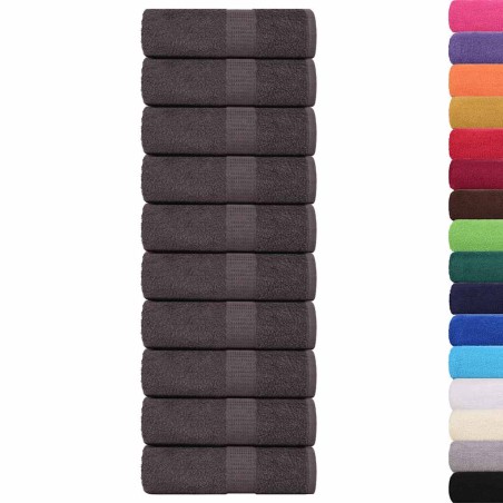 vidaXL Asciugamani Ospiti 50 pz Antracite 30x50cm 360 g/m² 100% Cotone