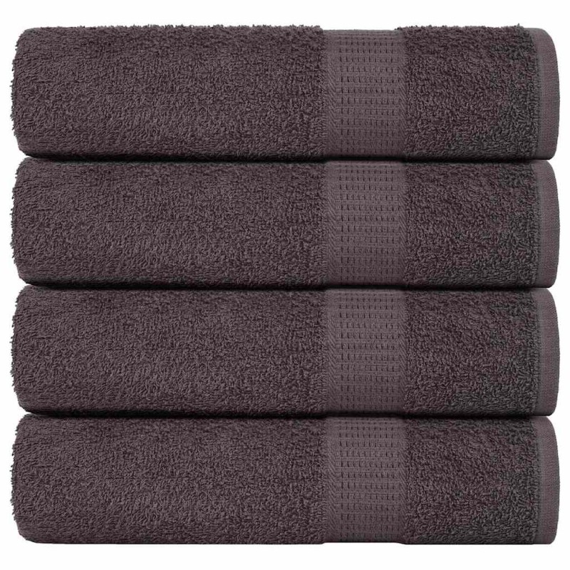 vidaXL Asciugamani 4 pz Antracite 50x100 cm 360 g/m² 100% Cotone