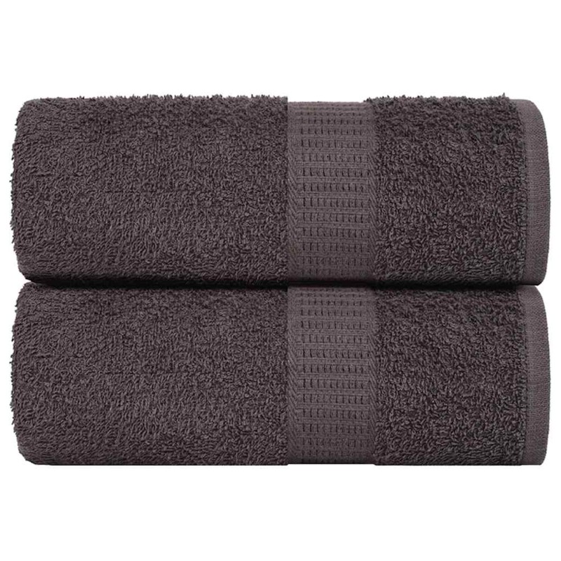 vidaXL Asciugamani Ospiti 2 pz Antracite 30x50 cm 360 g/m² 100% Cotone