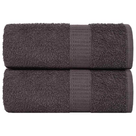 vidaXL Asciugamani Ospiti 2 pz Antracite 30x50 cm 360 g/m² 100% Cotone