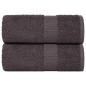 vidaXL Asciugamani Ospiti 2 pz Antracite 30x50 cm 360 g/m² 100% Cotone