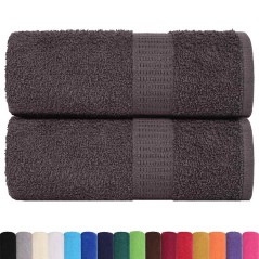vidaXL Asciugamani Ospiti 2 pz Antracite 30x50 cm 360 g/m² 100% Cotone