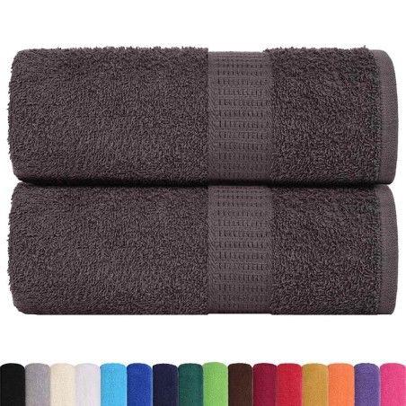 vidaXL Asciugamani Ospiti 2 pz Antracite 30x50 cm 360 g/m² 100% Cotone