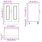 vidaXL Mobile base lavello Kalmar Bianco 60x46x81,5 cm in Truciolato
