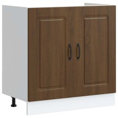vidaXL Mobile base lavello Kalmar Rovere Marrone 80x46x81,5 cm