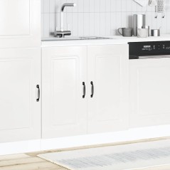 vidaXL Mobile base lavello Kalmar Bianco Lucido 80x46x81,5 cm