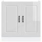 vidaXL Mobile base lavello Kalmar Bianco Lucido 80x46x81,5 cm vidaXL Mobile base lavello Kalmar Bianco Lucido 80x46x81,5 cm