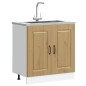 vidaXL Mobile base lavello Kalmar Rovere Artigianale 80x46x81,5 cm vidaXL Mobile base lavello Kalmar Rovere Artigianale 80x46x81,5 cm