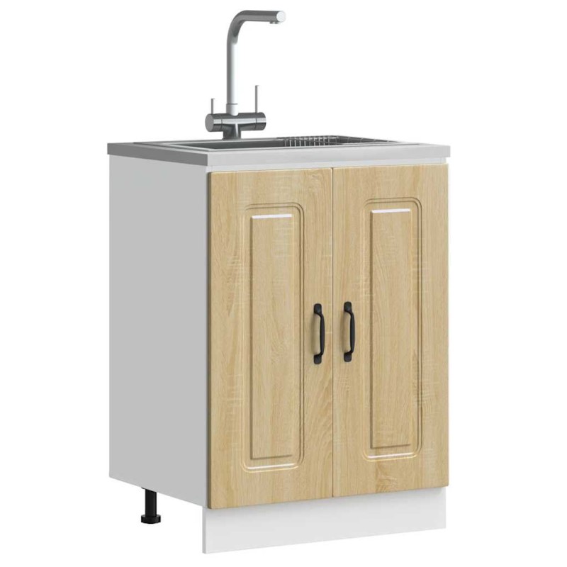 vidaXL Mobile base lavello Kalmar Rovere Sonoma 60x46x81,5 cm vidaXL Mobile base lavello Kalmar Rovere Sonoma 60x46x81,5 cm