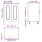 vidaXL Mobile base lavello Kalmar Rovere Fumo 60x46x81,5 cm Truciolato vidaXL Mobile base lavello Kalmar Rovere Fumo 60x46x81,5 cm Truciolato