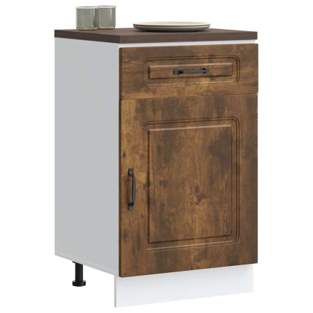 vidaXL Base da Cucina Kalmar Rovere Fumo in Legno Multistrato