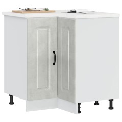 vidaXL Mobile Base ad Angolo Cucina Kalmar Grigio Cemento Truciolato