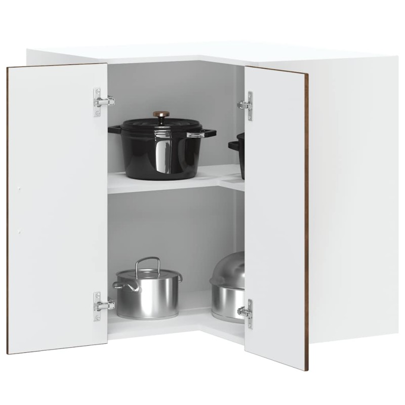 vidaXL Pensile da Cucina ad Angolo Kalmar Rovere Fumo in Truciolato vidaXL Pensile da Cucina ad Angolo Kalmar Rovere Fumo in Truciolato
