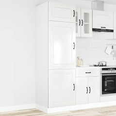 vidaXL Armadio da Cucina Kalmar Bianco Lucido in Legno Multistrato