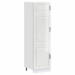 vidaXL Armadio da Cucina Kalmar Bianco Lucido in Legno Multistrato