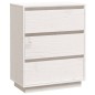 Credenza Bianca 60x34x75 cm in Legno Massello di Pino Credenza Bianca 60x34x75 cm in Legno Massello di Pino