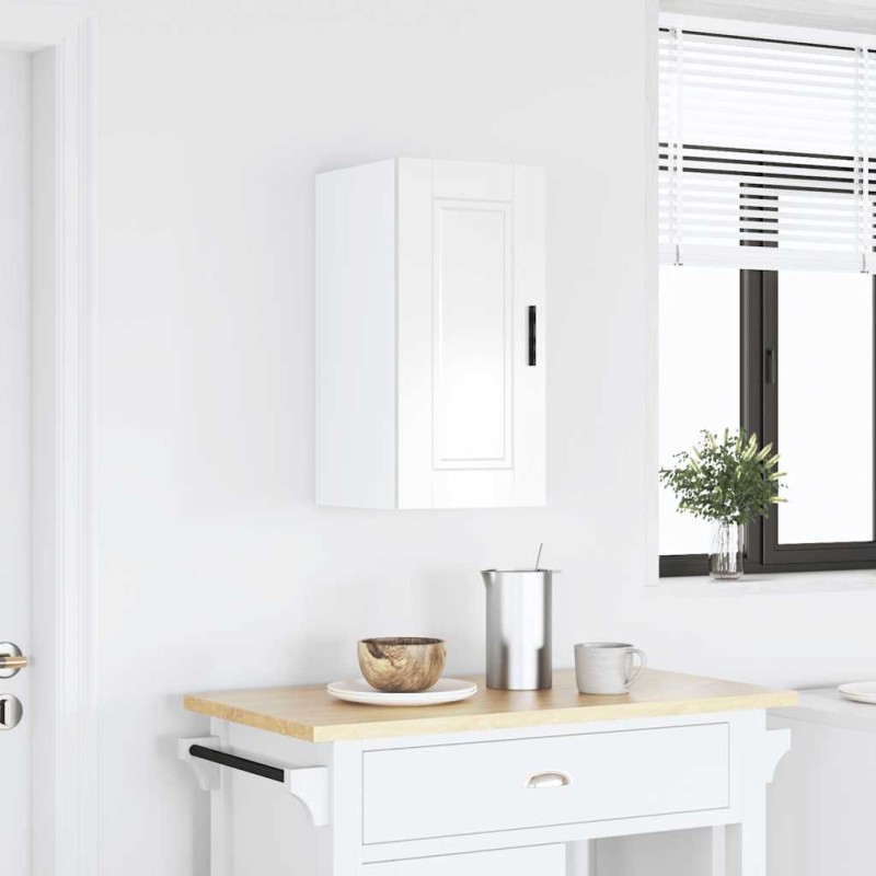 vidaXL Pensile da Cucina Porto Bianco Lucido in Legno Multistrato vidaXL Pensile da Cucina Porto Bianco Lucido in Legno Multistrato