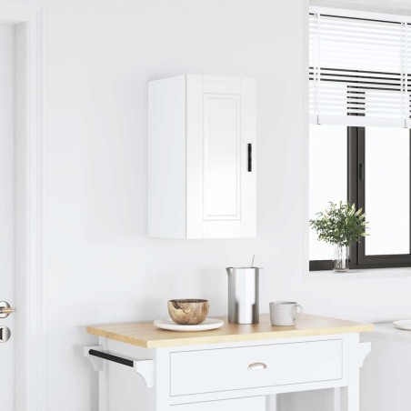 vidaXL Pensile da Cucina Porto Bianco Lucido in Legno Multistrato