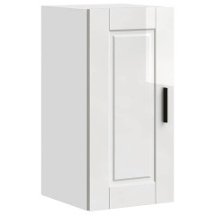 vidaXL Pensile da Cucina Porto Bianco Lucido in Legno Multistrato