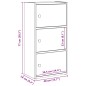 vidaXL Libreria Bianca 40x24x77 cm in Legno Multistrato vidaXL Libreria Bianca 40x24x77 cm in Legno Multistrato