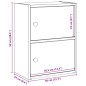 vidaXL Libreria Grigio Cemento 40x24x52 cm in Legno Multistrato