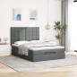 vidaXL Struttura Letto Pouf con Materasso 140x200 cm in Tessuto vidaXL Struttura Letto Pouf con Materasso 140x200 cm in Tessuto