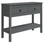 Tavolo Consolle Grigio 100x35x75 cm in Legno Massello di Pino Tavolo Consolle Grigio 100x35x75 cm in Legno Massello di Pino