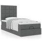 vidaXL Struttura Letto Pouf con Materasso 90x190 cm in Tessuto