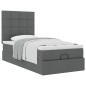 vidaXL Struttura Letto Pouf con Materasso 90x190 cm in Tessuto