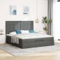 vidaXL Struttura Letto Pouf con Materasso 180x200 cm in Tessuto vidaXL Struttura Letto Pouf con Materasso 180x200 cm in Tessuto