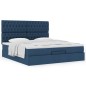vidaXL Struttura Letto Pouf con Materasso Blu 180x200cm in Tessuto vidaXL Struttura Letto Pouf con Materasso Blu 180x200cm in Tessuto