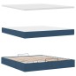 vidaXL Struttura Letto Pouf con Materasso Blu 180x200cm in Tessuto vidaXL Struttura Letto Pouf con Materasso Blu 180x200cm in Tessuto